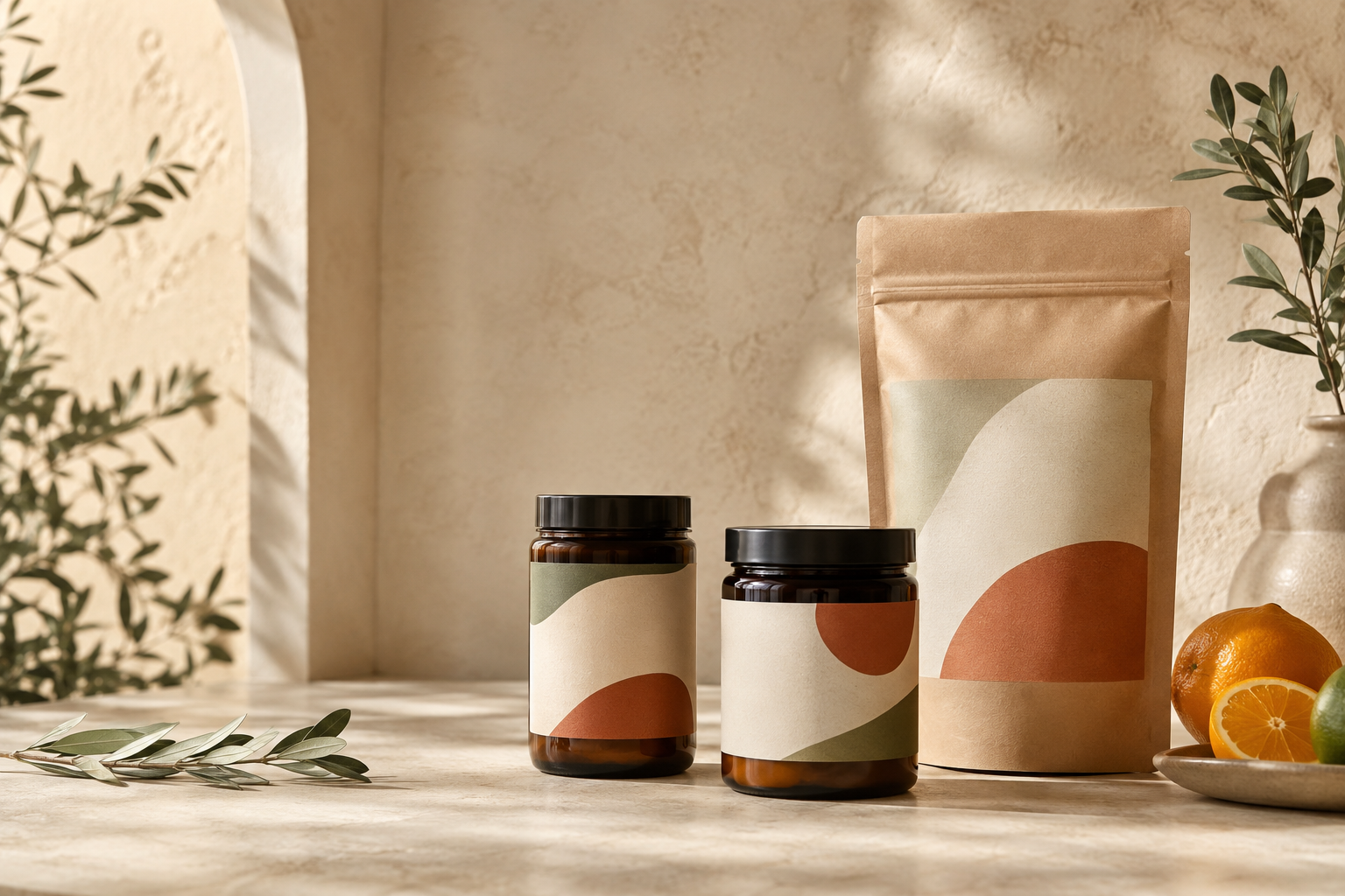 Original photography of VerdeRaíz botanical packaging