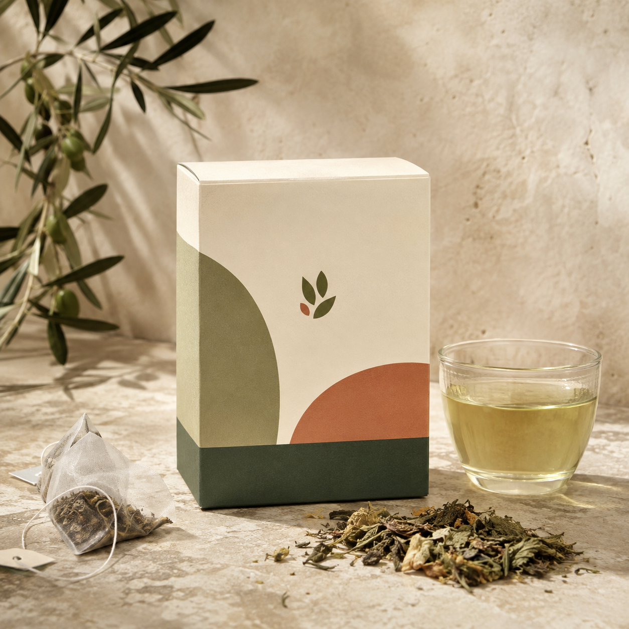 Illustrated packaging of Detox Botanical Tea